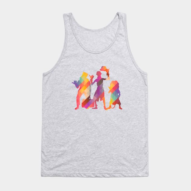 Hitchhiking Ghosts Silhouette Geometric Tank Top by FandomTrading